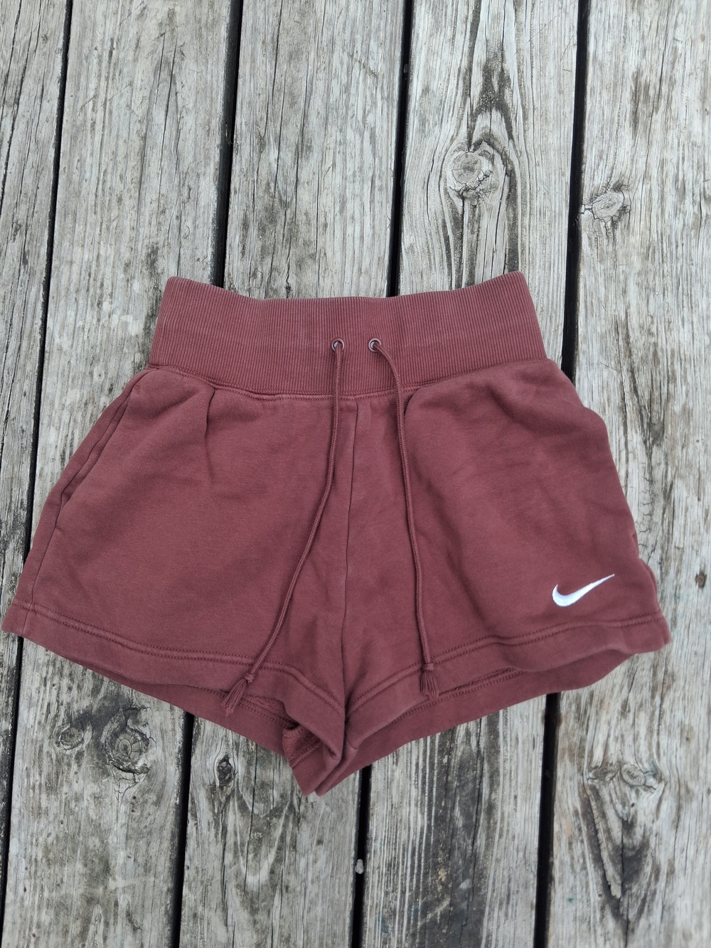 Nike Women's Maroon High-Rise Athletic Shorts